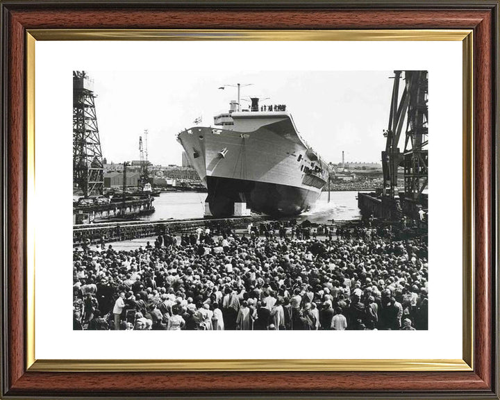 HMS Ark Royal R07 Royal Navy Invincible class aircraft carrier Launch Photo Print or Framed Print - Hampshire Prints