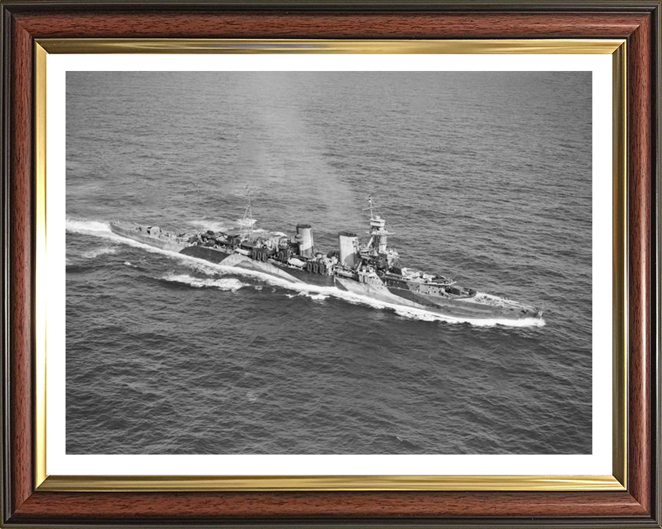 HMS Frobisher D81 Royal Navy Hawkins class heavy cruiser Photo Print or Framed Print - Hampshire Prints
