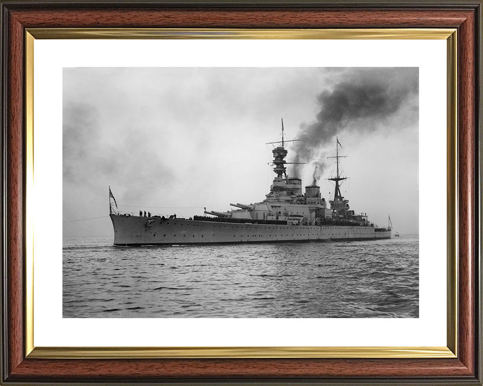 HMS Repulse (1916) Royal Navy Renown class battlecruiser Photo Print or Framed Print - Hampshire Prints