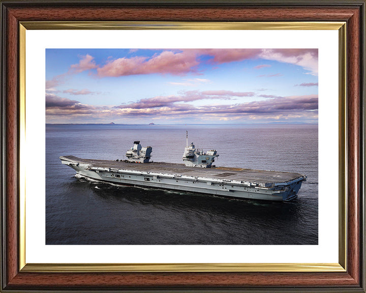 HMS Prince of Wales R09 Royal Navy Queen Elizabeth Class aircraft carrier Photo Print or Framed Print - Hampshire Prints