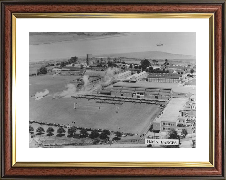 HMS Ganges Royal Navy basic training establishment Aerial Photo Print or Framed Photo Print - Hampshire Prints