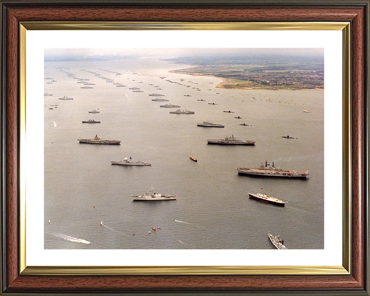Silver Jubilee Royal Navy Spithead review 1977 from above Photo Print or Framed Photo Print - Hampshire Prints