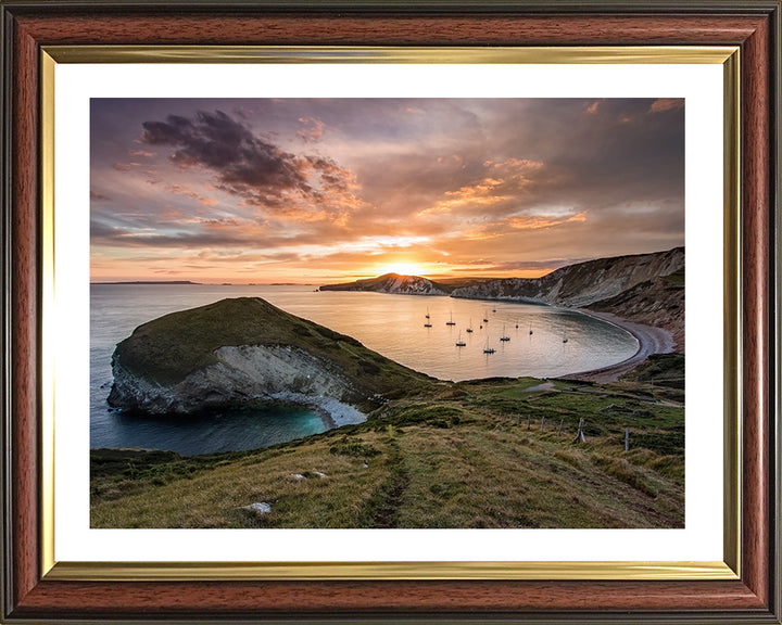 Worbarrow Bay Dorset at sunset Photo Print - Canvas - Framed Photo Print - Hampshire Prints