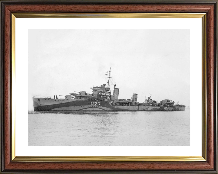 HMS Boreas H77 Royal Navy B class destroyer Photo Print or Framed Print - Hampshire Prints