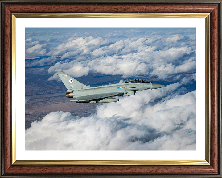 RAF 6 Squadron Typhoon in flight | Photo Print | Framed Print | Military | Aircraft | Royal Air Force | Wall Art | Home Decor | Aviation | Photography Hampshire Prints 10 x 8 Classic Frame Yes