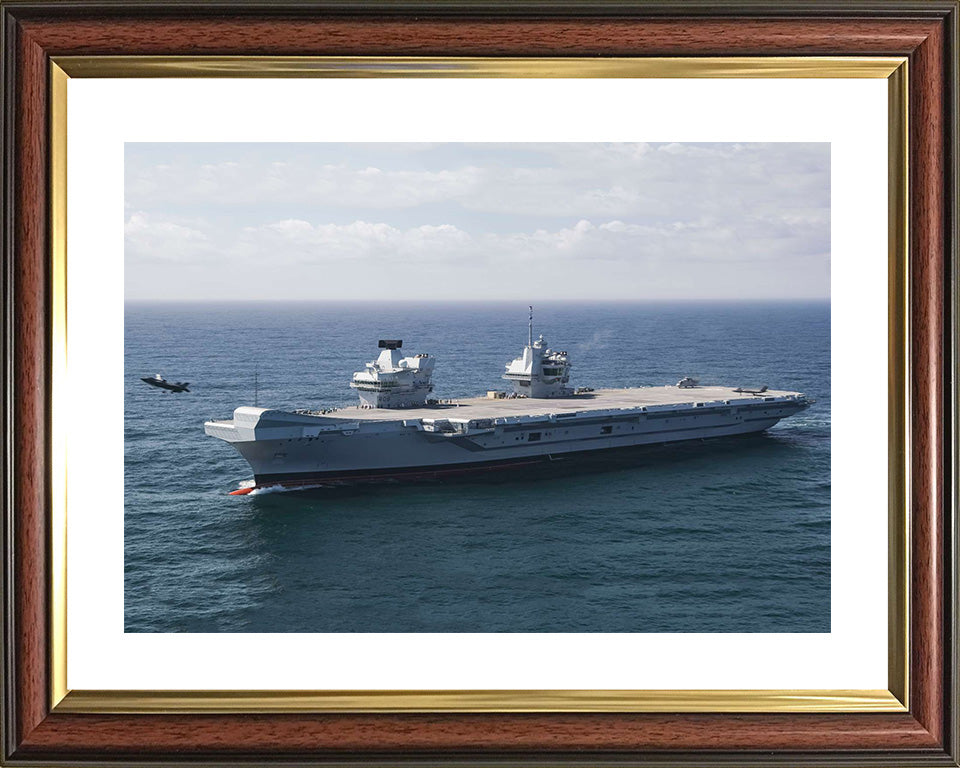 HMS Queen Elizabeth R08 Royal Navy Queen Elizabeth Class Aircraft Carrier Photo Print or Framed Print - Hampshire Prints