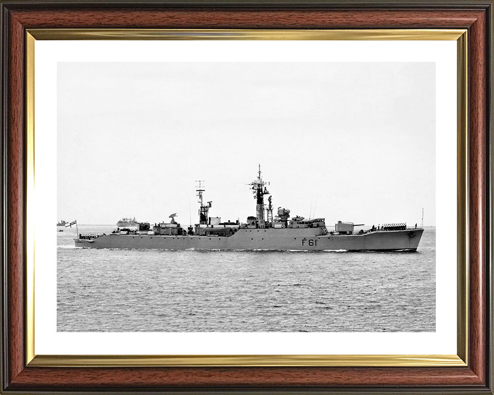 HMS Llandaff F61 Royal Navy Salisbury class Frigate Photo Print or Framed Print - Hampshire Prints