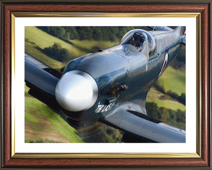 RAF Spitfire Mk19 Closeup | Photo Print | Framed Print | Military | Aircraft | Royal Air Force | Wall Art | Home Decor | Aviation | Photography Hampshire Prints 10 x 8 Classic Frame Yes
