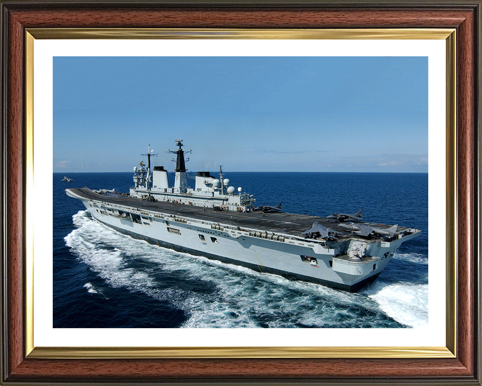 HMS Invincible R05 | Photo Print | Framed Print | Invincible Class | Aircraft Carrier | Royal Navy Hampshire Prints 10 x 8 Classic Frame Yes