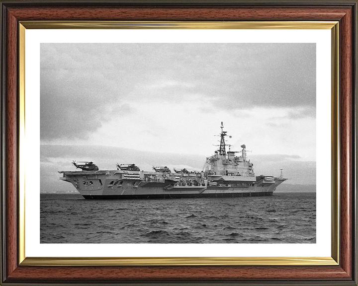 HMS Hermes R12 Royal Navy Centaur class Aircraft carrier Photo Print or Framed Print - Hampshire Prints