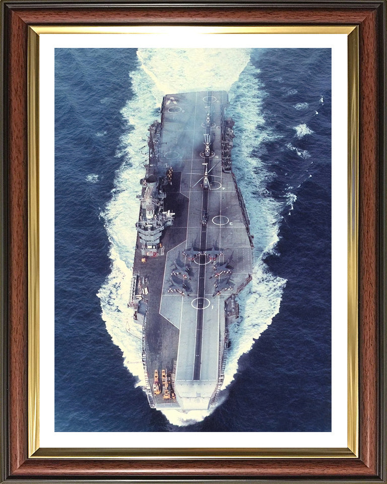 HMS Hermes R12 Royal Navy Centaur class Aircraft carrier Photo Print or Framed Print - Hampshire Prints