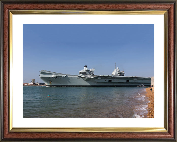 HMS Queen Elizabeth R08 Royal Navy Queen Elizabeth Class Aircraft Carrier Photo Print or Framed Print - Hampshire Prints