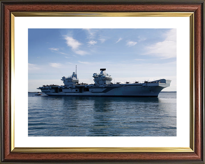 HMS Queen Elizabeth R08 Royal Navy Queen Elizabeth Class Aircraft Carrier Photo Print or Framed Print - Hampshire Prints