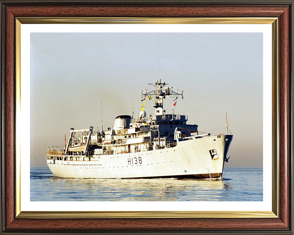 HMS Herald H138 Royal Navy Hecla class survey vessel Photo Print or Framed Print - Hampshire Prints