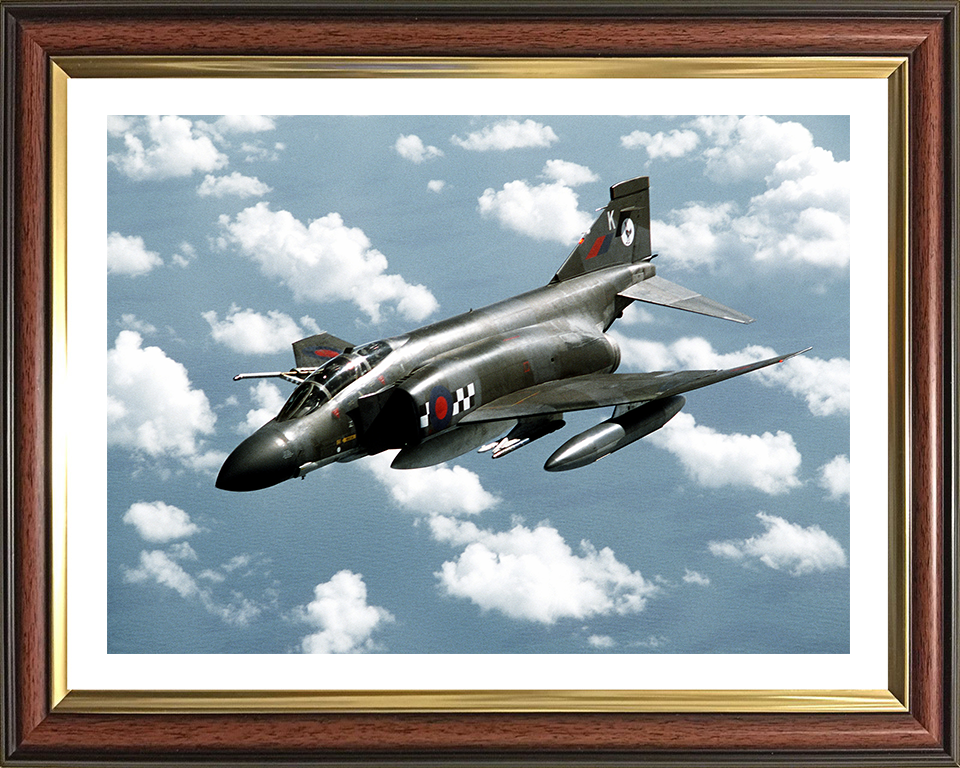 RAF RF-4 Phantom II Aircraft in flight | Photo Print | Framed Print | Military | Aircraft | Royal Air Force | Wall Art | Home Decor | Aviation | Photography Hampshire Prints 10 x 8 Classic Frame Yes