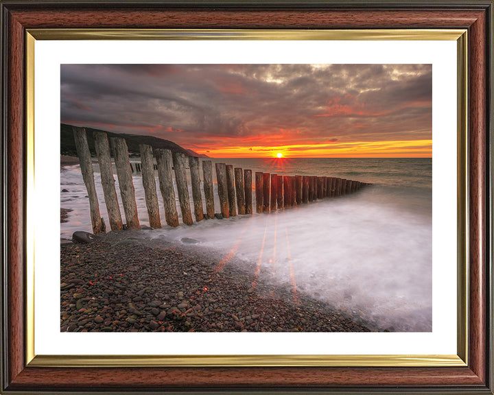 Bossington Beach Somerset at sunset Photo Print - Canvas - Framed Photo Print - Hampshire Prints