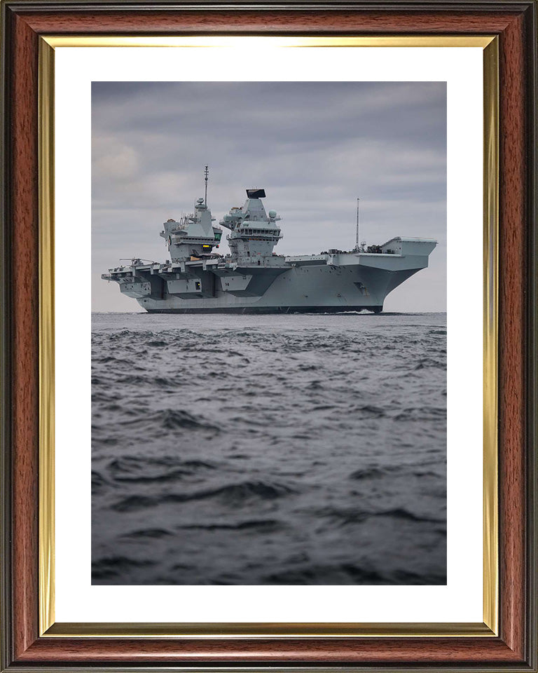 HMS Queen Elizabeth R08 Royal Navy Queen Elizabeth Class Aircraft Carrier Photo Print or Framed Print - Hampshire Prints