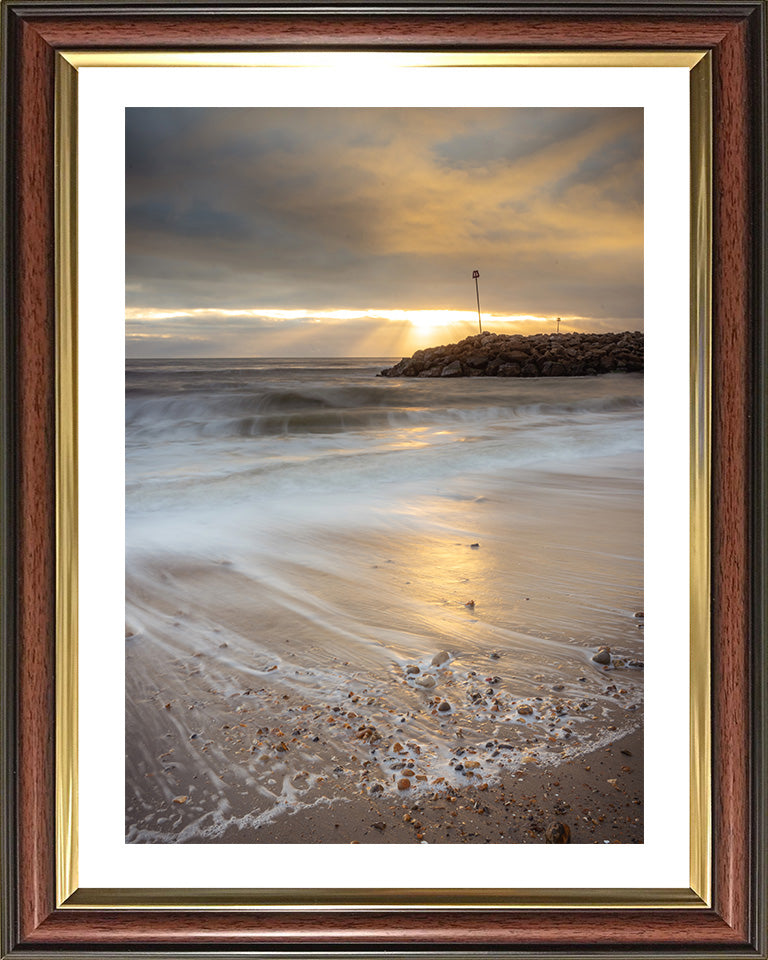 Highcliffe Beach Dorset at sunset Photo Print - Canvas - Framed Photo Print - Hampshire Prints