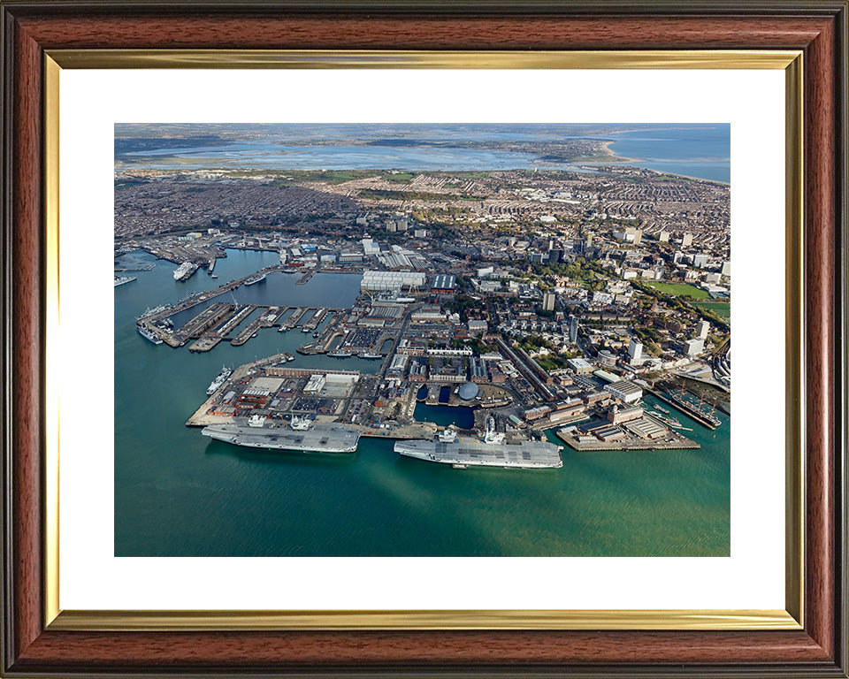 Portsmouth Royal Navy Dockyard from above Photo Print or Framed Photo Print - Hampshire Prints