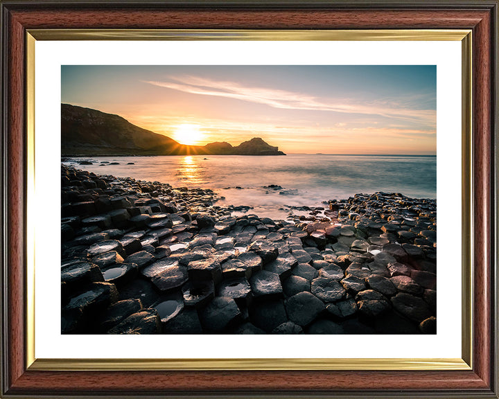 Giant's Causeway County Antrim Northern Ireland at sunset Photo Print - Canvas - Framed Photo Print - Hampshire Prints