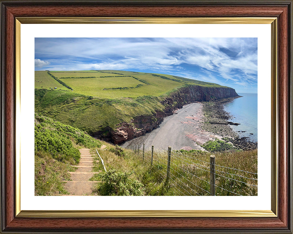 Fleswick Bay Cumbria in summer Photo Print - Canvas - Framed Photo Print - Hampshire Prints