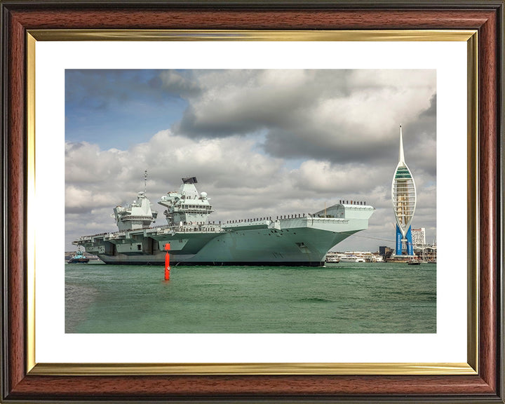 HMS Queen Elizabeth R08 Royal Navy Queen Elizabeth Class Aircraft Carrier Photo Print or Framed Print - Hampshire Prints