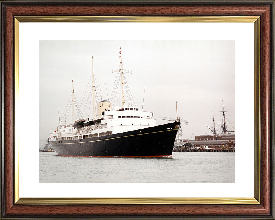 HMY Britannia Royal Yacht Leaving Portsmouth Photo Print or Framed Print - Hampshire Prints