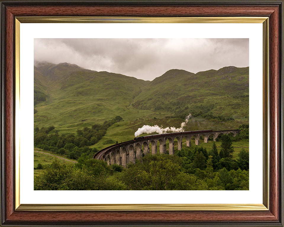 A steam train on the Glenfinnan Viaduct Scotland Photo Print - Canvas - Framed Photo Print - Hampshire Prints