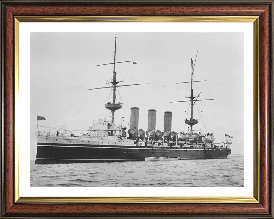 HMS Hyacinth (1898) Royal Navy Highflyer class cruiser Photo Print or Framed Print - Hampshire Prints