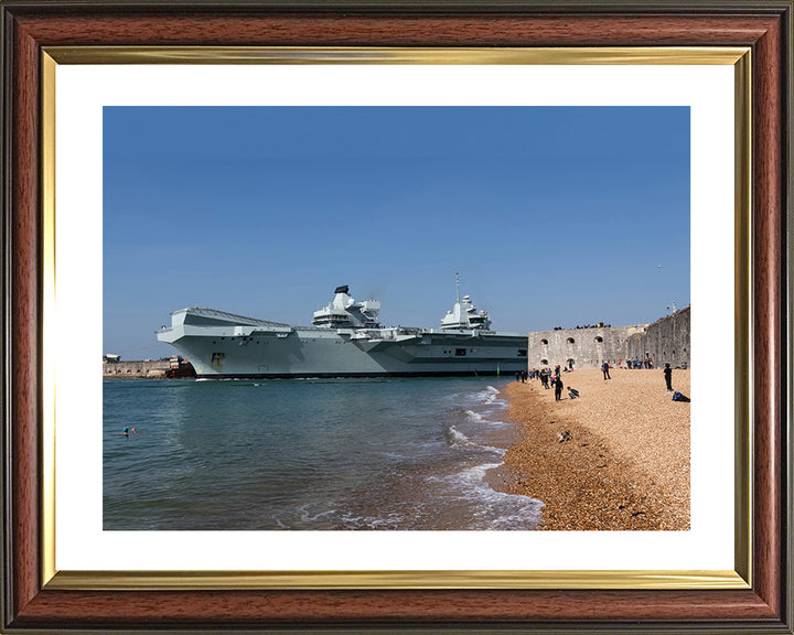 HMS Queen Elizabeth R08 Royal Navy Queen Elizabeth Class Aircraft Carrier Photo Print or Framed Print - Hampshire Prints