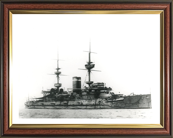 HMS Hannibal (1896) Royal Navy Majestic class pre dreadnought battleship Photo Print or Framed Print - Hampshire Prints