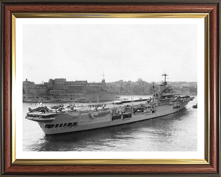 HMS Indomitable (92) Royal Navy Modified Illustrious class aircraft carrier Photo Print or Framed Print - Hampshire Prints