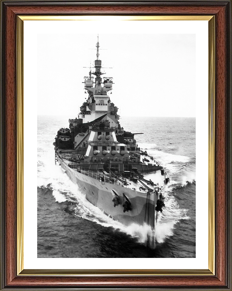 HMS Howe 32 Royal Navy King George V class battleship Photo Print or Framed Print - Hampshire Prints