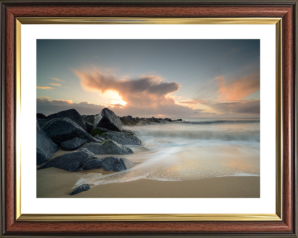 Hopton Beach Great Yarmouth Norfolk at sunset Photo Print - Canvas - Framed Photo Print - Hampshire Prints