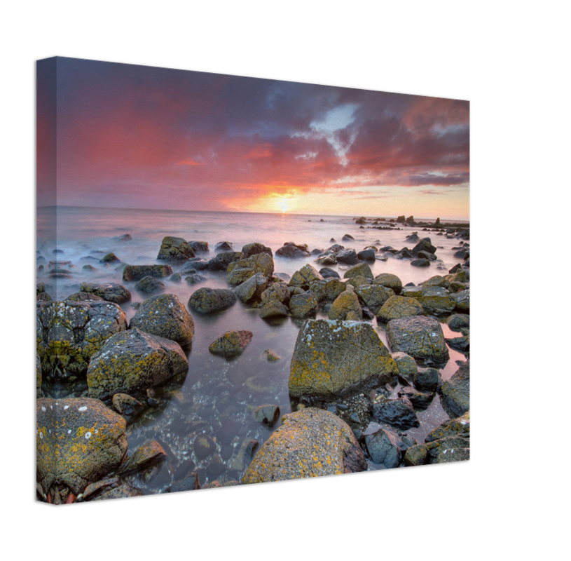 Portstewart coast Northern Ireland at sunset Photo Print - Canvas - Framed Photo Print - Hampshire Prints