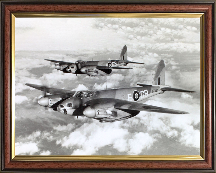 De Havilland Mosquito B Mk IVs | Photo Print | Framed Print | Military | Aircraft | Royal Air Force | Wall Art | Home Decor | Aviation | Photography Hampshire Prints 10 x 8 Classic Frame No