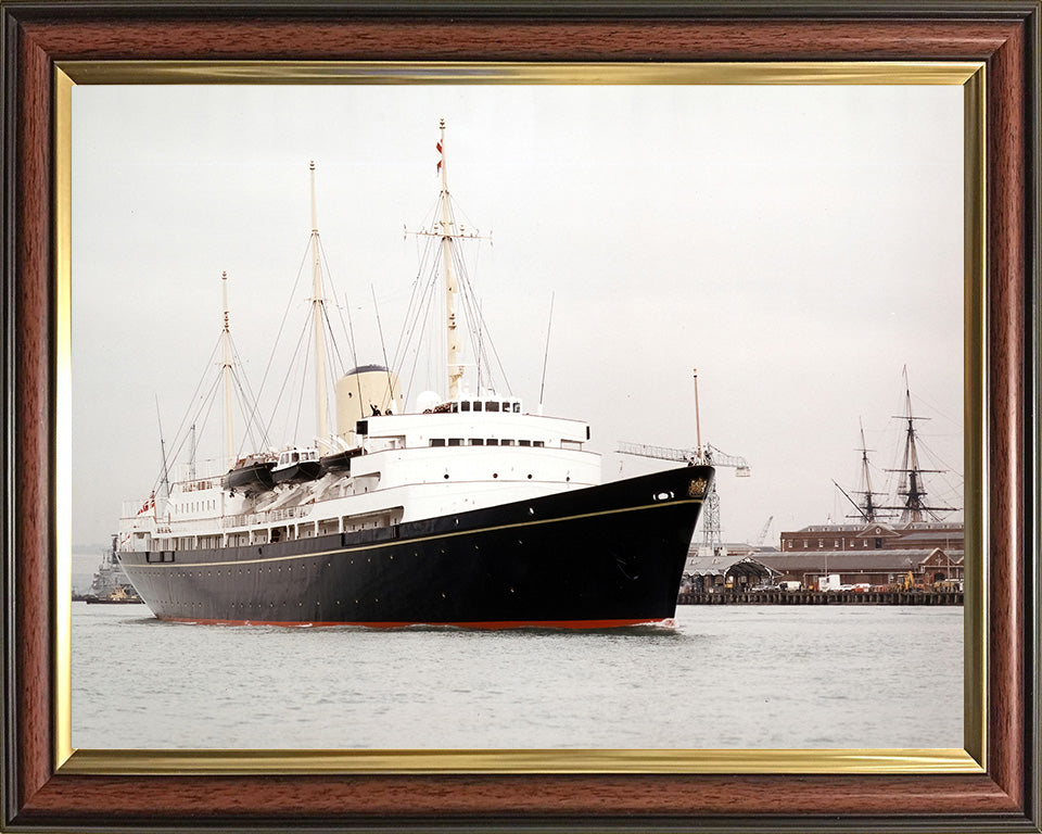 HMY Britannia Royal Yacht Leaving Portsmouth Photo Print or Framed Print - Hampshire Prints