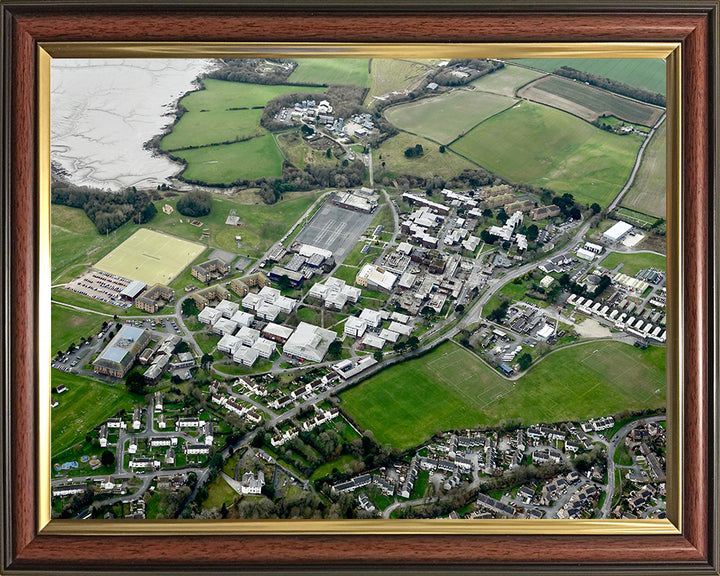 HMS Raleigh Royal Navy basic training establishment Aerial Photo Print or Framed Photo Print - Hampshire Prints