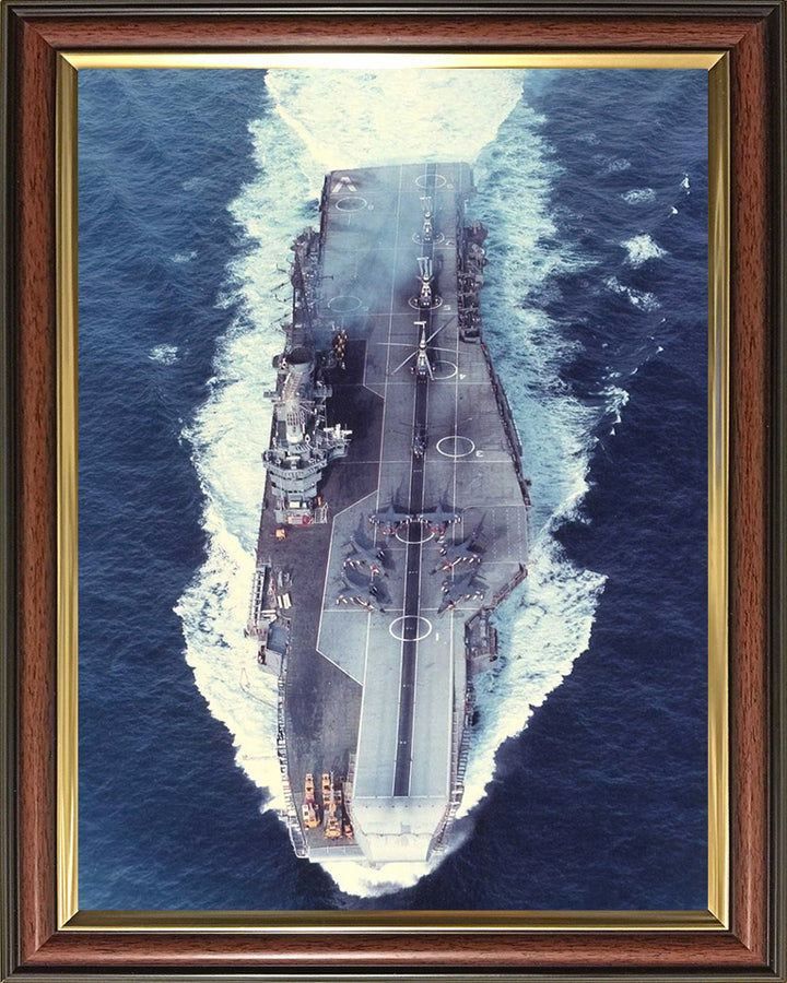 HMS Hermes R12 Royal Navy Centaur class Aircraft carrier Photo Print or Framed Print - Hampshire Prints