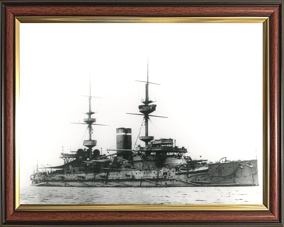 HMS Hannibal (1896) Royal Navy Majestic class pre dreadnought battleship Photo Print or Framed Print - Hampshire Prints