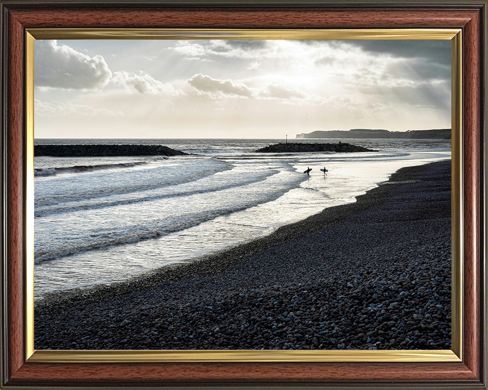 Surfers at Sidmouth beach Devon Photo Print - Canvas - Framed Photo Print - Hampshire Prints