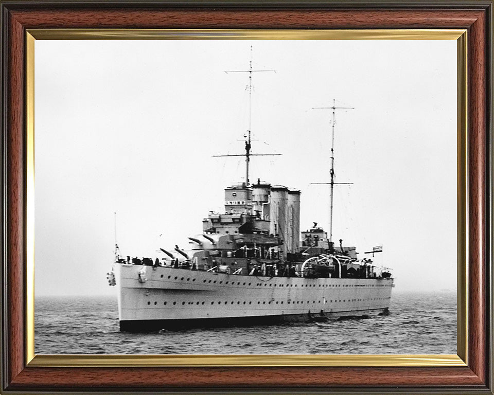 HMS Suffolk (55) Royal Navy County class heavy cruiser Photo Print or Framed Print - Hampshire Prints