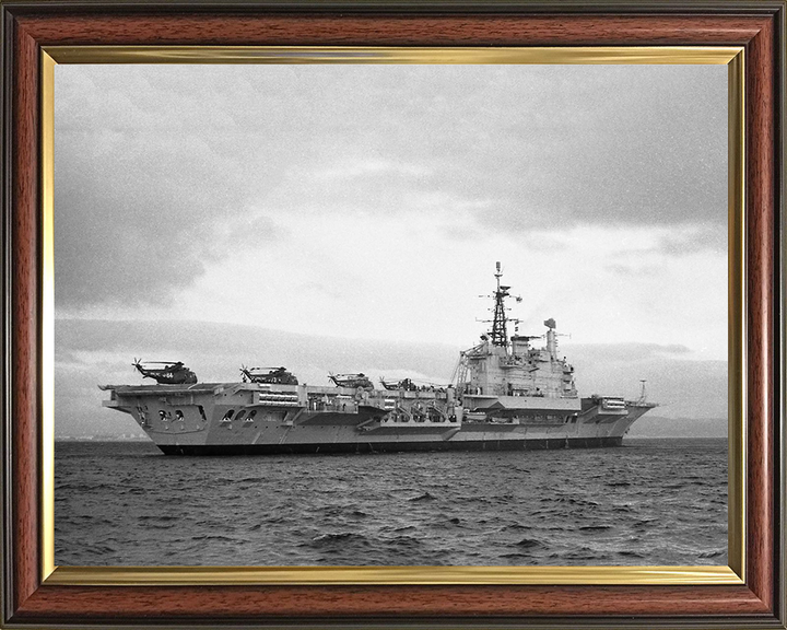 HMS Hermes R12 Royal Navy Centaur class Aircraft carrier Photo Print or Framed Print - Hampshire Prints