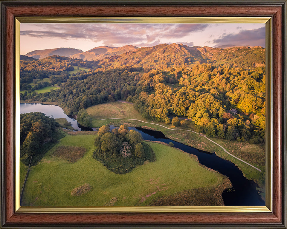 Elterwater the Lake District Cumbria from above Photo Print - Canvas - Framed Photo Print - Hampshire Prints