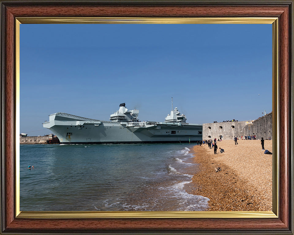 HMS Queen Elizabeth R08 Royal Navy Queen Elizabeth Class Aircraft Carrier Photo Print or Framed Print - Hampshire Prints