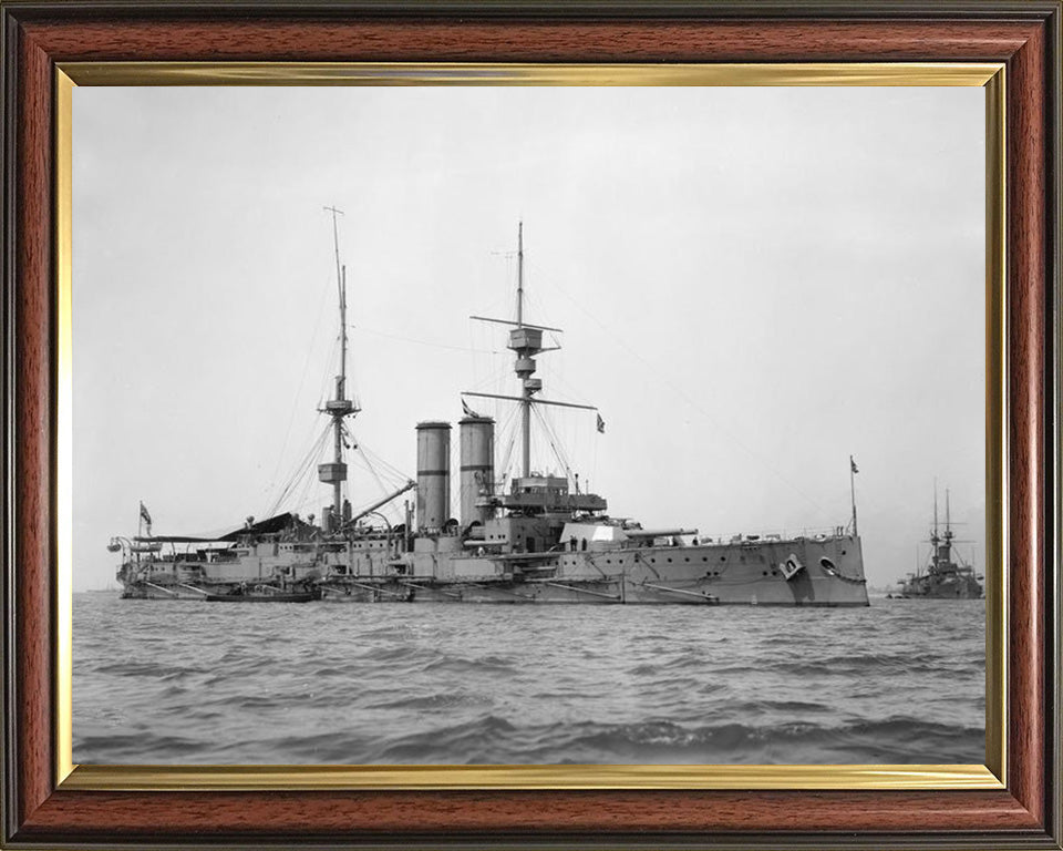 HMS Hibernia (1905) Royal Navy pre dreadnought Battleship Photo Print or Framed Print - Hampshire Prints