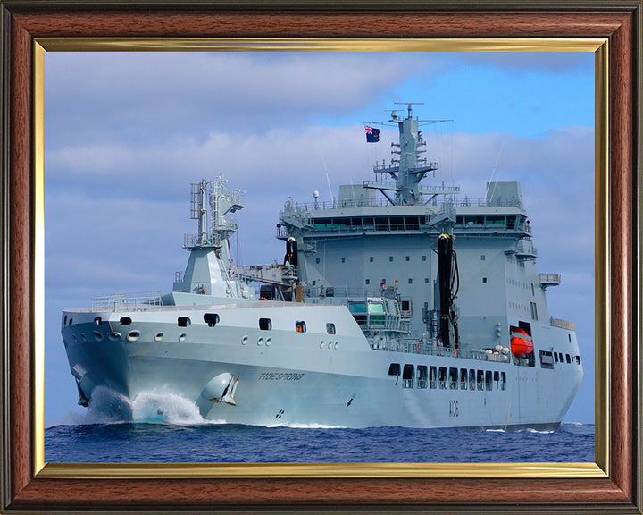 RFA Tidespring A136 | Photo Print | Framed Print | Tide class | Tanker | Royal Fleet Auxiliary Hampshire Prints 10 x 8 Classic Frame No