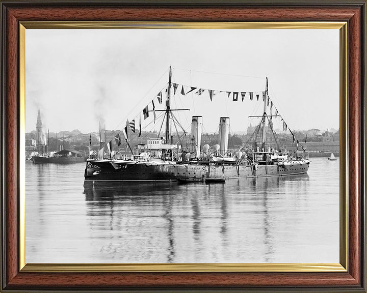 HMS Melampus (1890) Royal Navy Apollo class protected cruiser Photo Print or Framed Print - Hampshire Prints