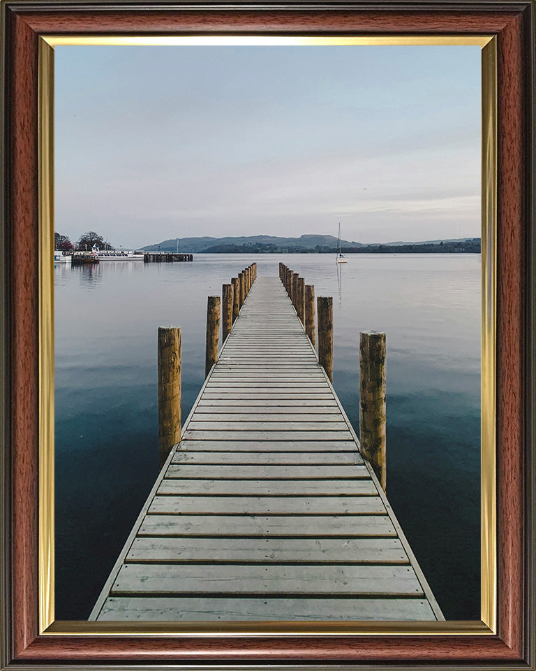 Wooden pier at Ambleside the Lake District Cumbria Photo Print - Canvas - Framed Photo Print - Hampshire Prints