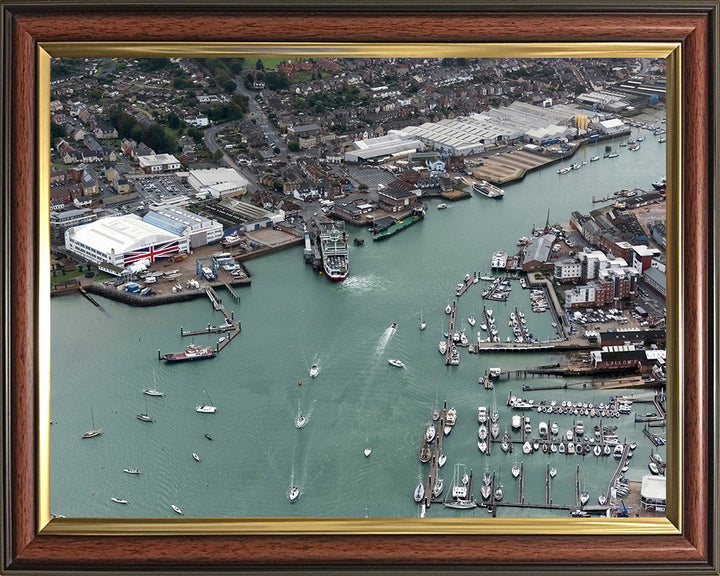 Cowes harbour Isle of Wight from above Photo Print - Canvas - Framed Photo Print - Hampshire Prints